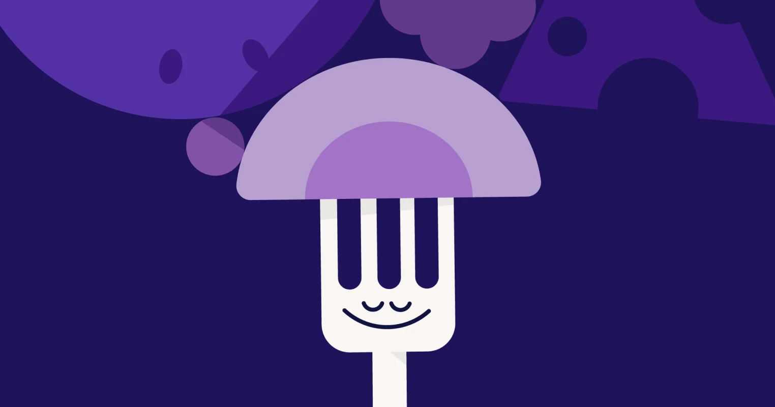 Sleep - Smiling fork with food
